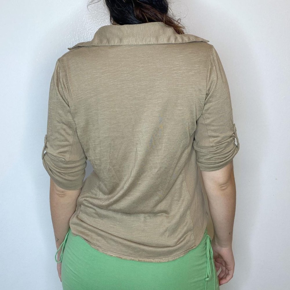 2000's brown button down - Picture 4 of 4
